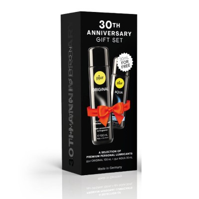 PJUR - CONJUNTO 30º ANIVERSÁRIO PJUR ORIGINAL 100 ML + PJUR AQUA 30 ML DE PRESENTE - D-244069 - Dona Pimenta